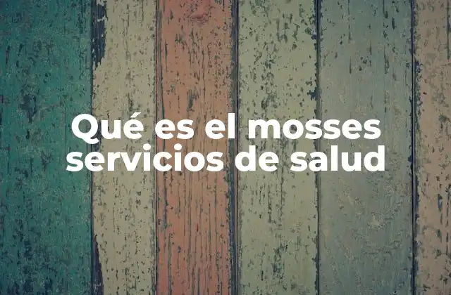 Qué es el Mosses Servicios de Salud