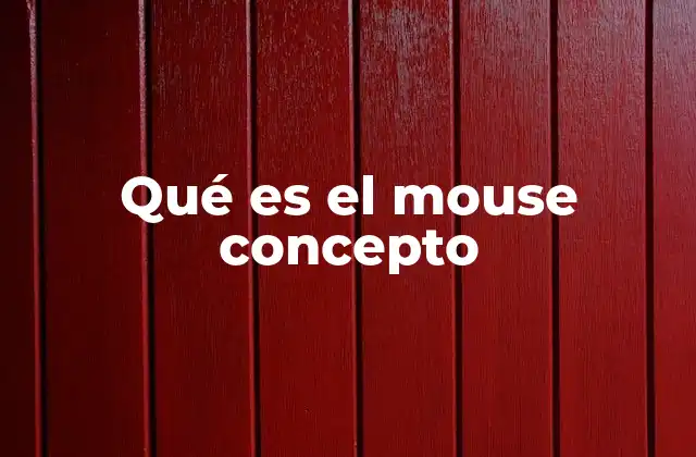 Qué es el Mouse Concepto