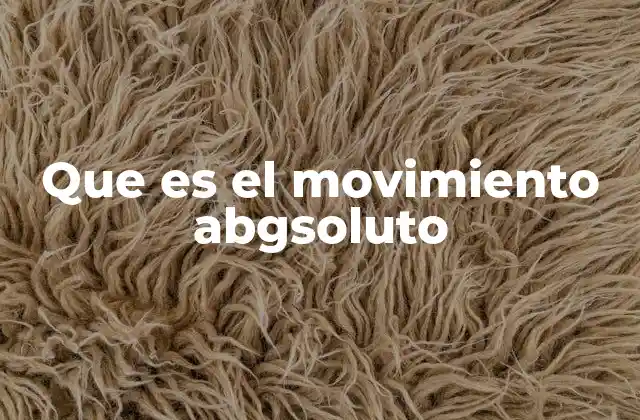 Que es el Movimiento Abgsoluto