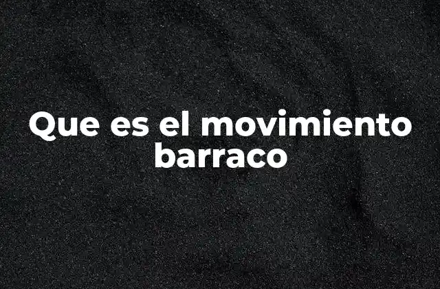 Que es el Movimiento Barraco 2 El nacimiento del barraco en la cultura urbana