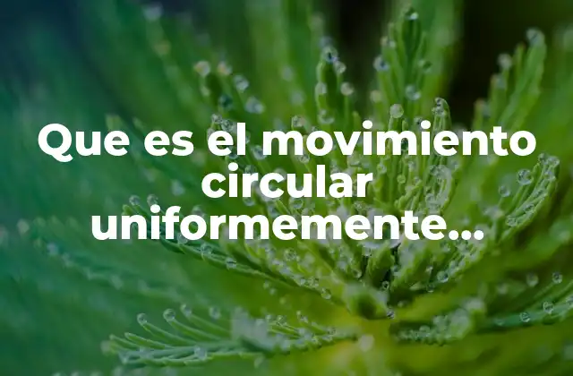 Que es el Movimiento Circular Uniformemente Acelerado Mcua