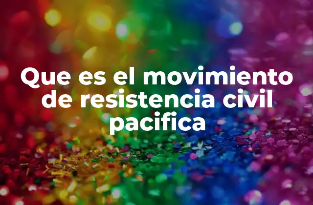 Que es el Movimiento de Resistencia Civil Pacifica