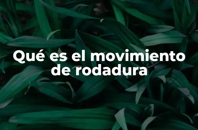 Qué es el Movimiento de Rodadura 2 El equilibrio entre rotación y traslación en el movimiento de rodadura