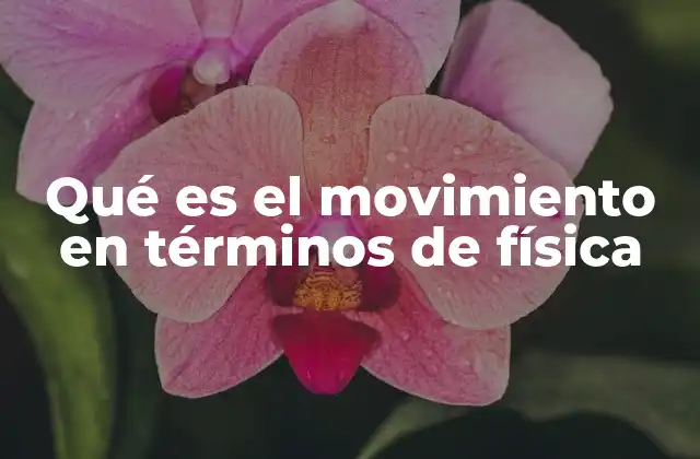 Qué es el Movimiento en Términos de Física