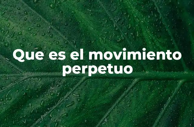 Que es el Movimiento Perpetuo 2 La búsqueda de la energía infinita
