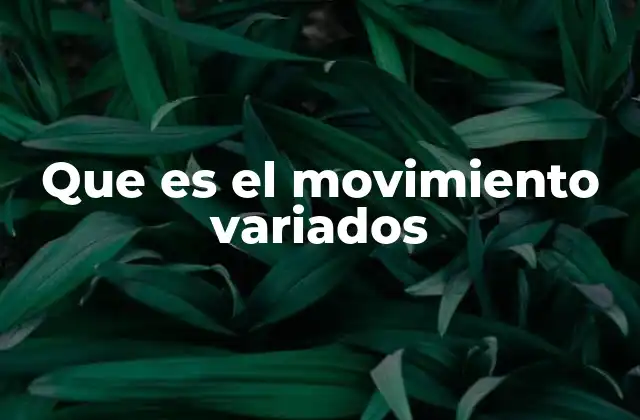 Que es el Movimiento Variados