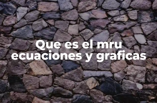 Que es el Mru Ecuaciones y Graficas