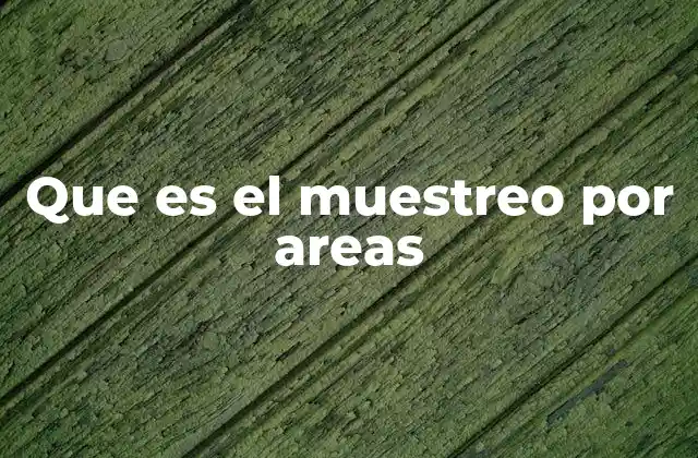 Que es el Muestreo por Areas
