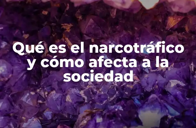 Qué es el Narcotráfico y Cómo Afecta a la Sociedad