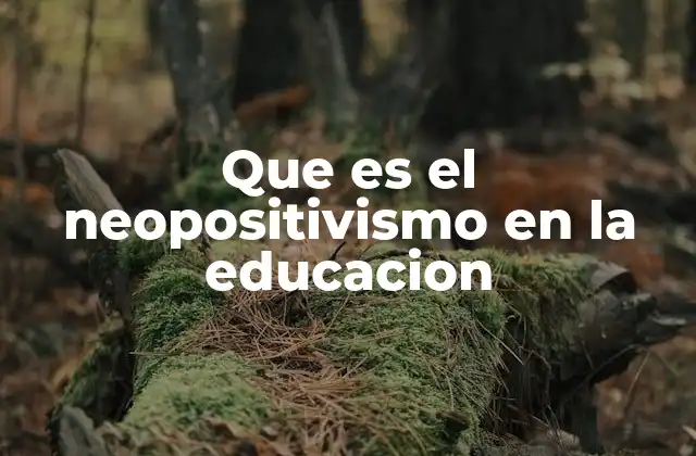 Que es el Neopositivismo en la Educacion 2 La influencia del neopositivismo en la estructura educativa