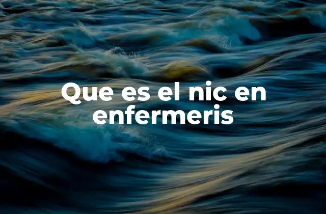 La importancia del NIC en el desarrollo profesional de las enfermeras