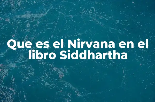 Que es el Nirvana en el Libro Siddhartha