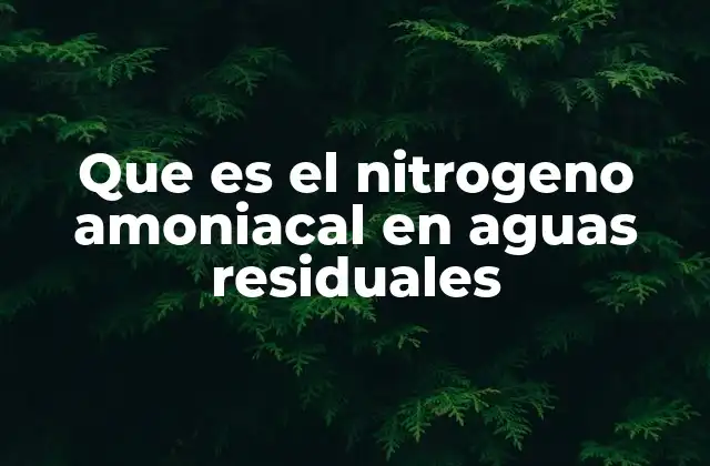 Que es el Nitrogeno Amoniacal en Aguas Residuales 2 La importancia del nitrógeno amoniacal en el ciclo del agua