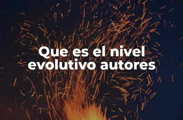 El nivel evolutivo como herramienta para comprender el desarrollo humano