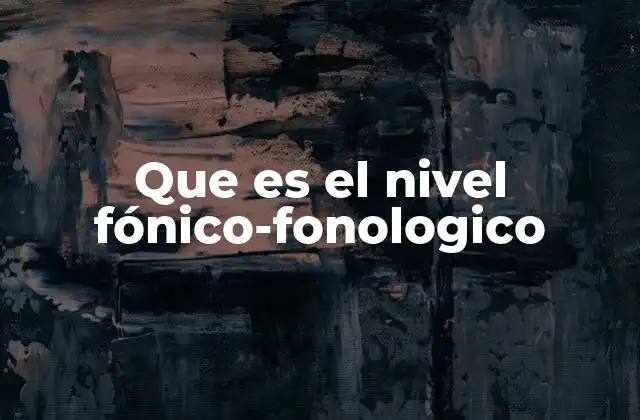 La importancia del análisis fónico-fonológico en el aprendizaje del lenguaje