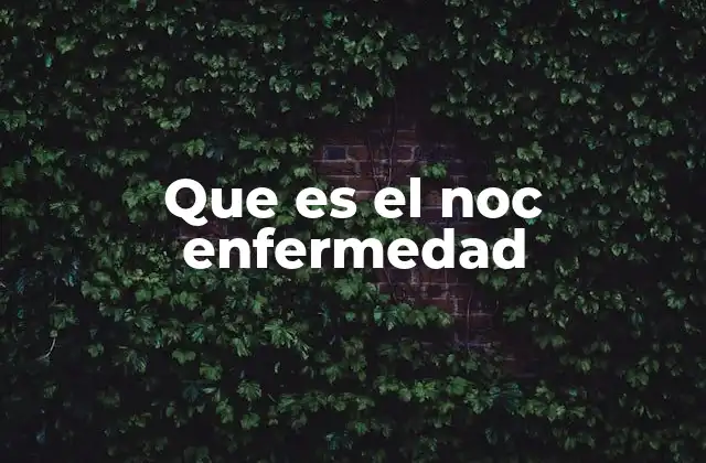 Que es el Noc Enfermedad
