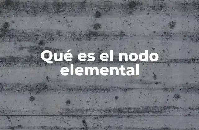 Qué es el Nodo Elemental