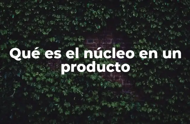 Qué es el Núcleo en un Producto