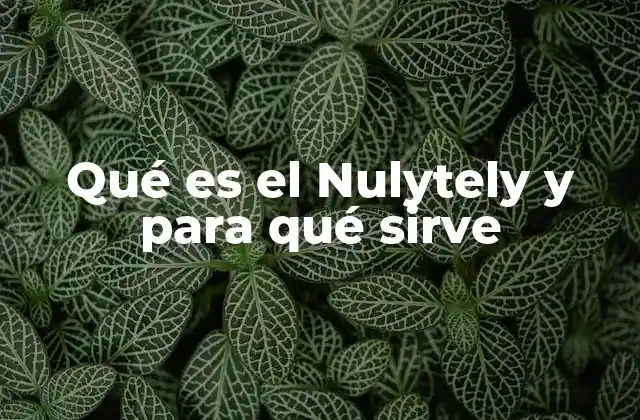 Qué es el Nulytely y para Qué Sirve