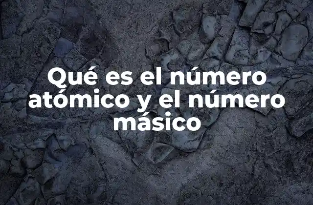 La relación entre número atómico y número másico en la identificación de elementos