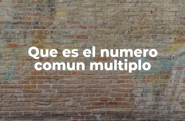 Que es el Numero Comun Multiplo 2 Cómo se calcula el mínimo común múltiplo