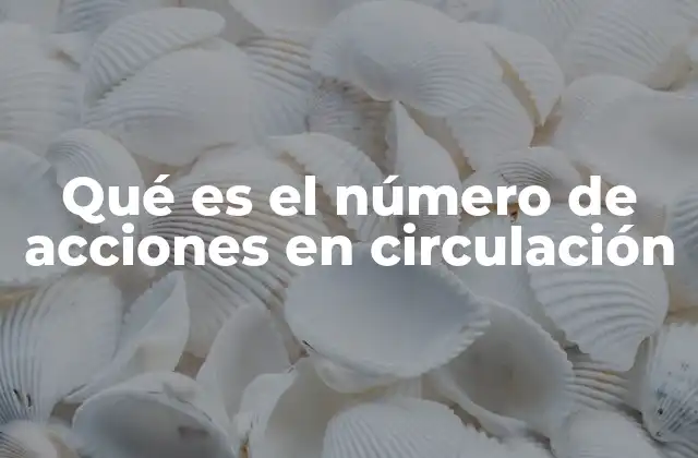 Qué es el Número de Acciones en Circulación