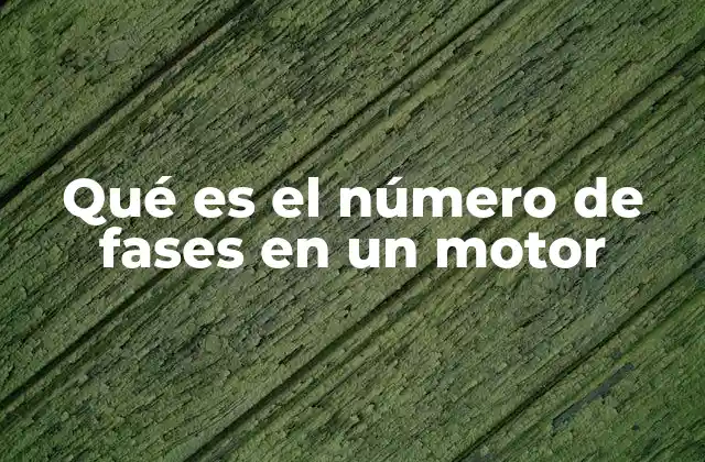 Qué es el Número de Fases en un Motor
