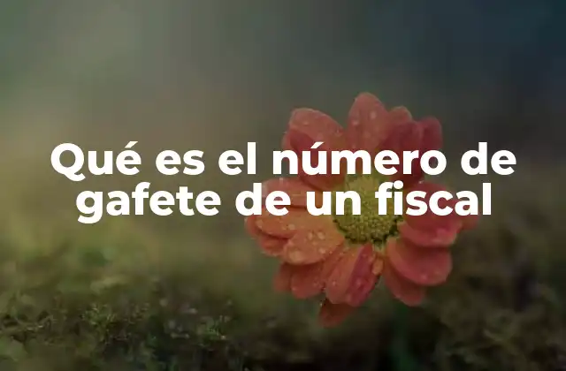 Qué es el Número de Gafete de un Fiscal
