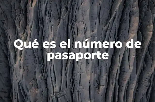 La importancia del número de pasaporte en viajes internacionales