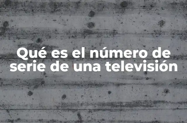 La importancia del número de serie en la gestión de garantías y servicios técnicos