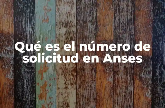 Qué es el Número de Solicitud en Anses
