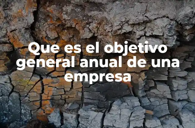 Que es el Objetivo General Anual de una Empresa 2 El rol del objetivo general en la planificación estratégica