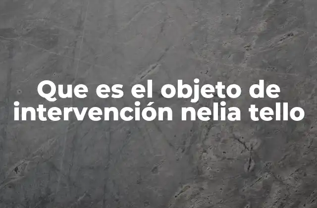 El enfoque pedagógico de Nelio Tello y su relación con el objeto de intervención