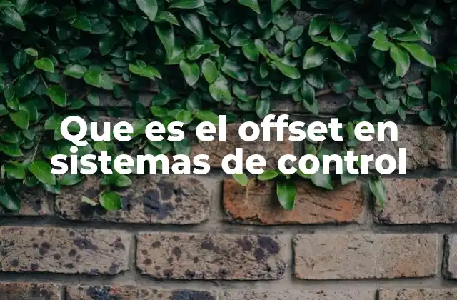 Que es el Offset en Sistemas de Control