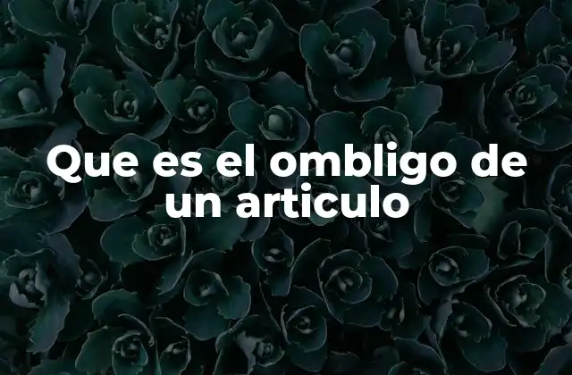 Que es el Ombligo de un Articulo 2 El ombligo como la espineta del contenido