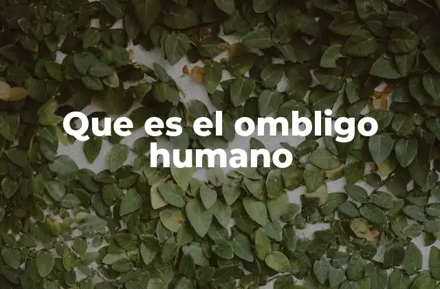 Que es el Ombligo Humano