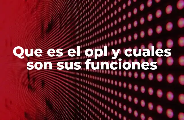 La importancia del OPL en la gestión industrial