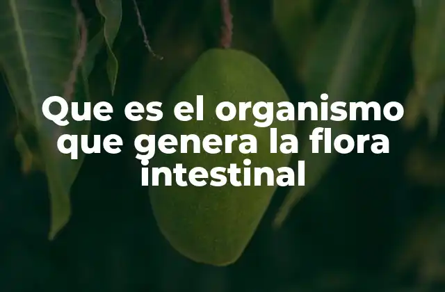 Que es el Organismo que Genera la Flora Intestinal