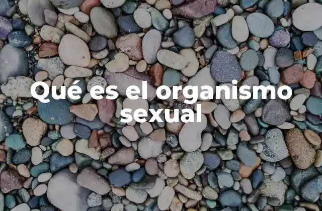 Qué es el Organismo Sexual