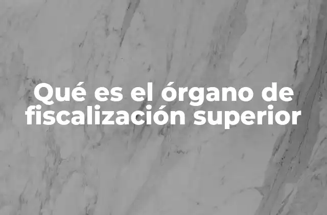 Qué es el Órgano de Fiscalización Superior