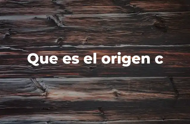 Que es el Origen C