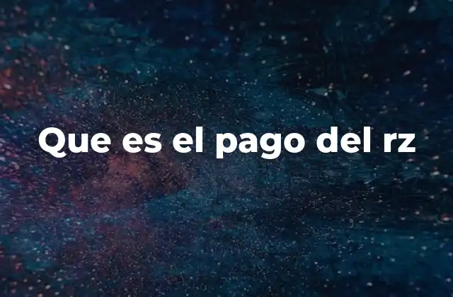 Que es el Pago Del Rz