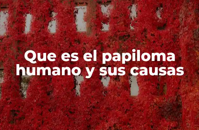 Que es el Papiloma Humano y Sus Causas