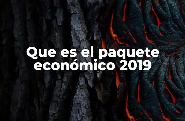 Que es el Paquete Económico 2019
