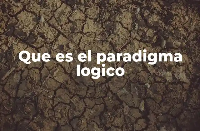 Que es el Paradigma Logico