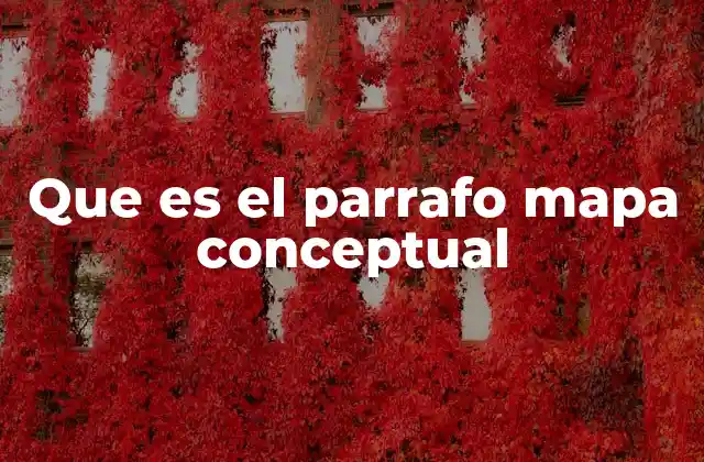 Que es el Parrafo Mapa Conceptual