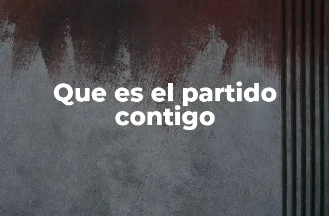 Que es el Partido Contigo