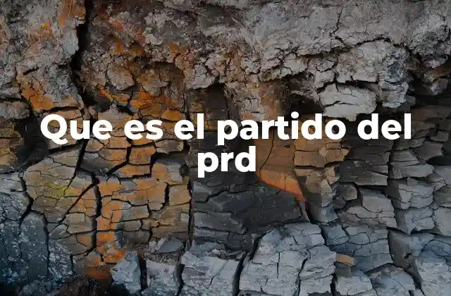 Que es el Partido Del Prd