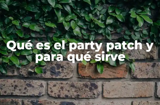 Qué es el Party Patch y para Qué Sirve