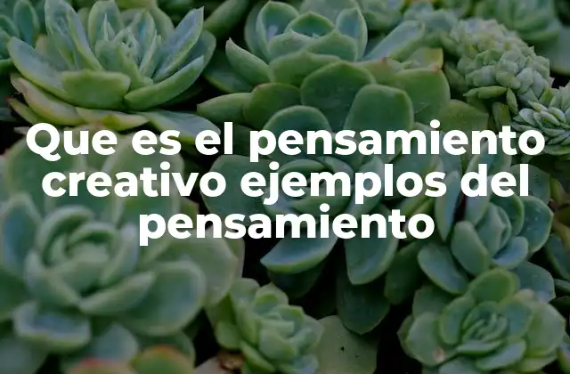 Que es el Pensamiento Creativo Ejemplos Del Pensamiento